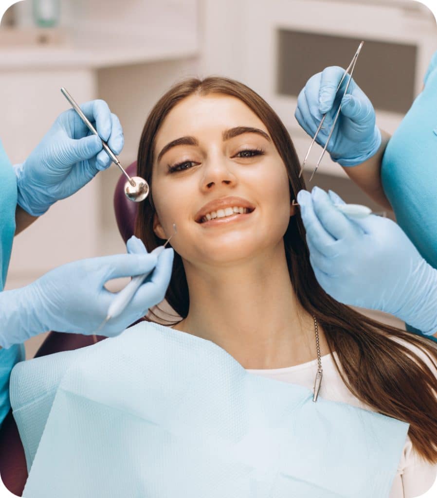 A Woman Receiving Dental Treatment